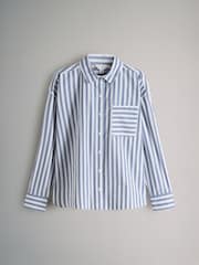 The Set White/Blue/Blue Stripe 3 Pack Cotton Poplin Shirt - Image 4 of 6