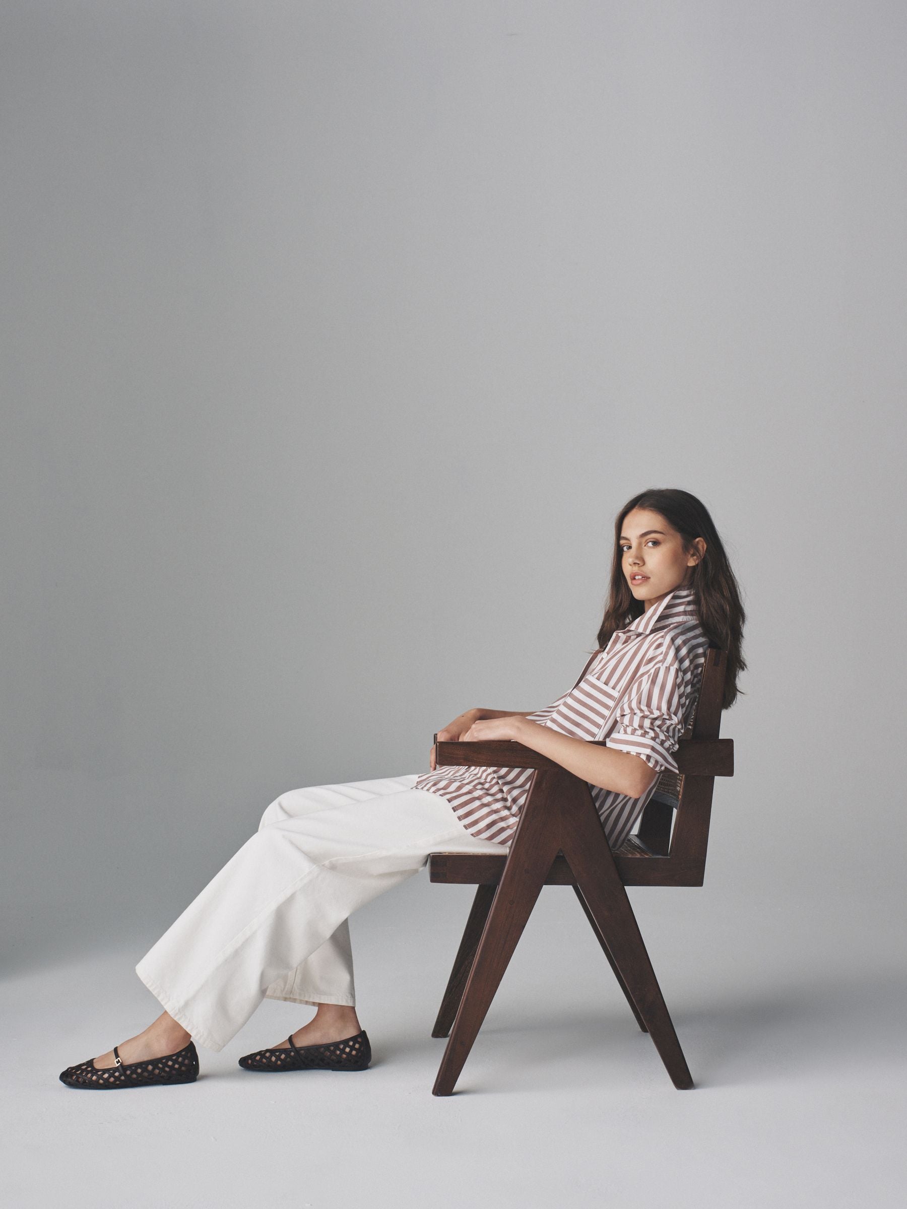 Buy The Set White/Brown Stripe 2 Pack Oxford Shirt from Next USA