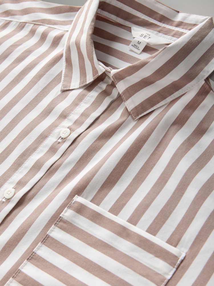 Buy The Set White/Brown Stripe 2 Pack Shirt from Next USA Buy The Set White/Brown Stripe 2 Pack Shirt from Next USA