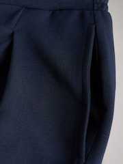 Navy/Grey Marl Interlock Pleated Wide Leg Joggers 2 Pack - Image 4 of 5