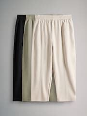 The Set Black/Stone/Khaki 3 Pack Barrel Leg Joggers - Image 1 of 6