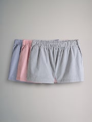 The Set Gingham/Navy Stripe/Red Stripe 3 Pack Boxers Style Short - Image 1 of 5