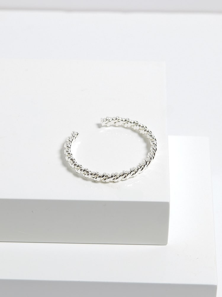 Inicio Silver Tone Polished Nugget Cuff Bracelet - Gift Pouch - Image 1 of 2