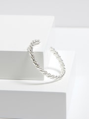 Inicio Silver Tone Polished Nugget Cuff Bracelet - Gift Pouch - Image 2 of 2
