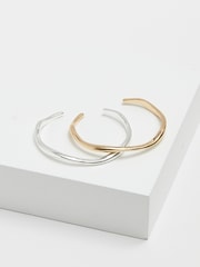 Inicio Two Tone Cuffs Gift Pouch Bracelets Pack of 2 - Bild 2 von 3