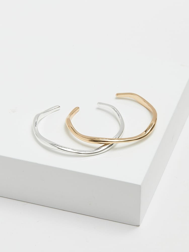 Inicio Two Tone Cuffs Gift Pouch Bracelets Pack of 2 - Bild 2 von 3