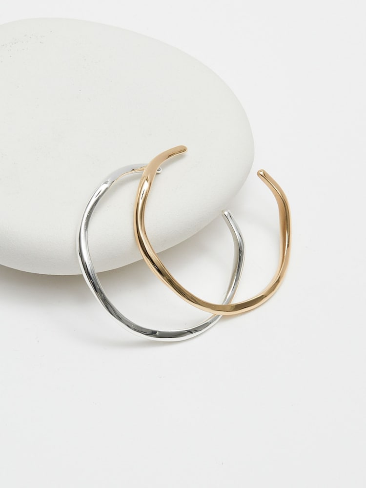 Inicio Two Tone Cuffs Gift Pouch Bracelets Pack of 2 - Bild 3 von 3