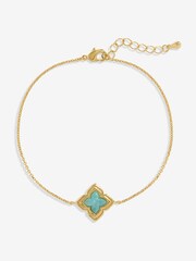 Inicio Gold Tone Aquamarine Bracelet - Gift Pouch - Image 1 of 2