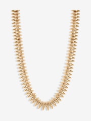 Inicio Gold Tone Polished Ridged Allway Necklace - Gift Pouch - Image 2 of 3