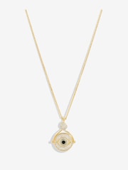 Inicio Gold Tone Evil Eye And Mother Of Pearl Spinning Necklaces- Gift Pouch - Image 2 of 4