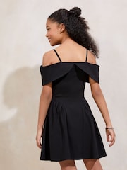 Lipsy Black Teen Bow Bardot Dress (5-16yrs) - Image 4 of 4