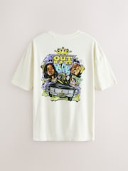 White Ecru Outkast - Bequeme Passform - T-Shirt mit Bandgrafik-Print - Bild 2 von 4
