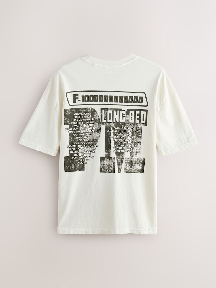 Post Malone White Regular Fit Band Graphic Print T-Shirt - Image 2 of 4