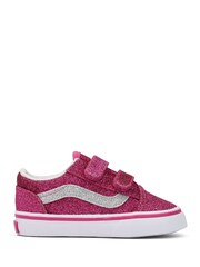 Vans Silver/Pink Girls Old Skool Trainers - Image 1 of 2