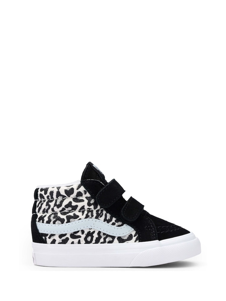 Vans Girls SK8 Leopard Mid Reissue Trainers - Image 1 of 2