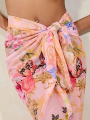 Lipsy Pink Multi Way Printed Sarong - Image 2 of 4