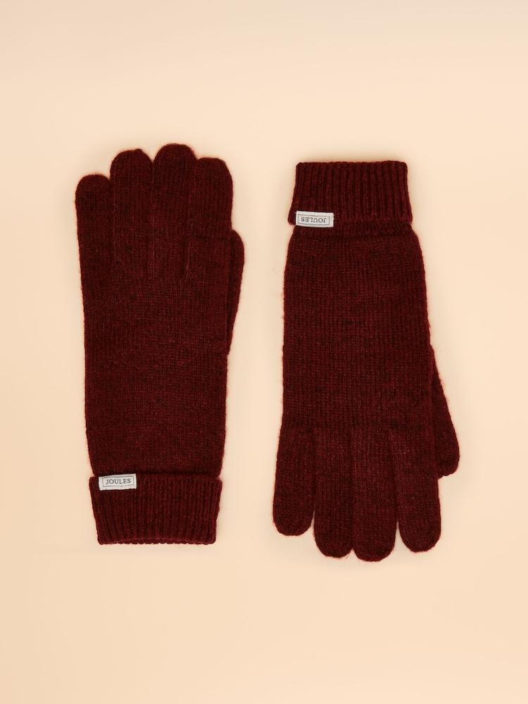Joules Rosa Berry Red Gloves - Image 1 of 3