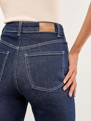Lipsy Rinse Wash Slim High Waist Flare Jeans - Image 3 of 4