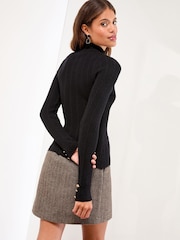 Lipsy Black Knitted Roll Neck Jumper - Image 4 of 5