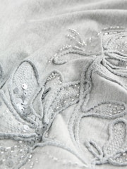 Grey Floral Print Embellished T-Shirt - Image 2 of 3
