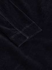 Black Long Sleeve Flocked Mesh Top - Image 6 of 6