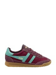 Gola Windsor Wine Womens Tornado Glimmer Metallic Trainers - Image 2 of 5