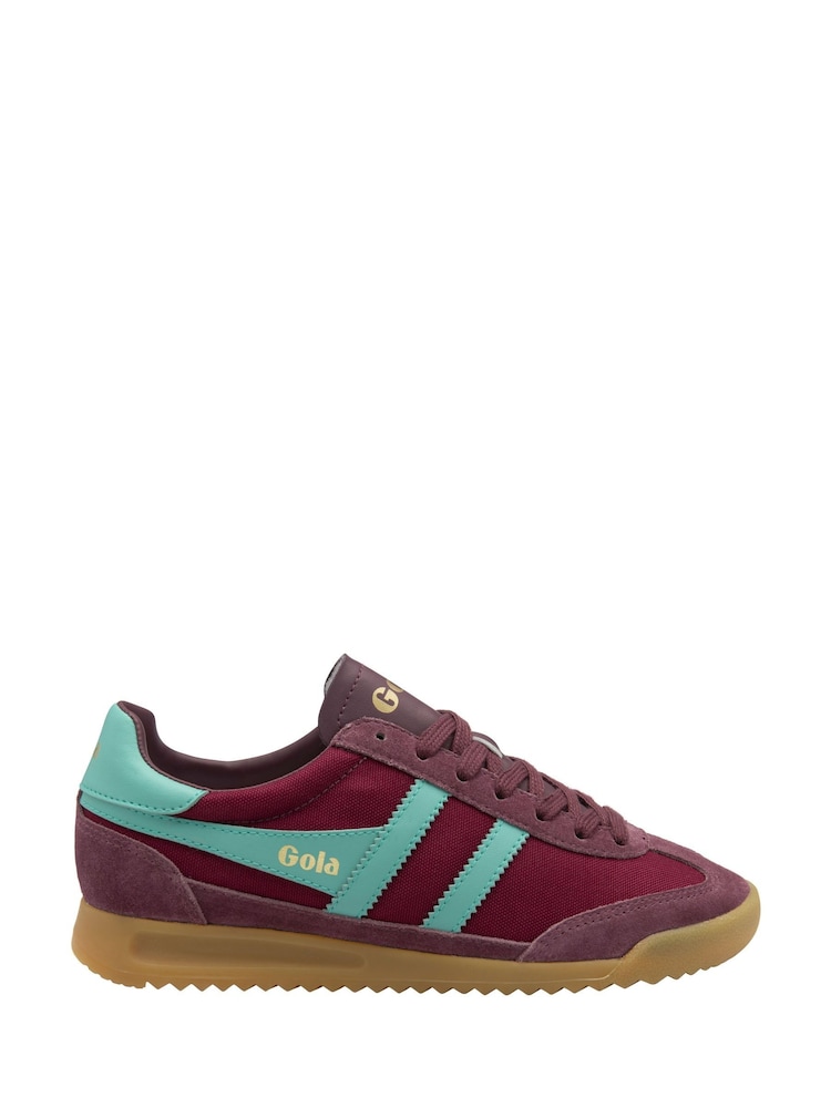 Gola Windsor Wine Womens Tornado Glimmer Metallic Trainers - Image 2 of 5