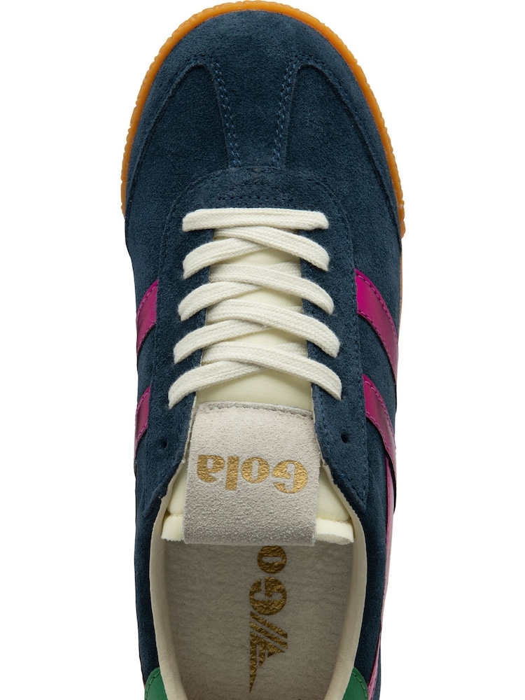 Gola Navy Fuschia Emerald Womens Elan Glitz Trainers - Image 5 of 5