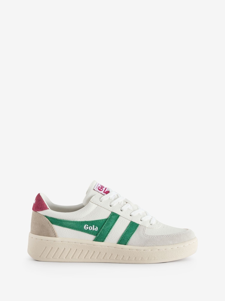 Gola White Green Womens Grandslam Trident Trainers - Image 1 of 1
