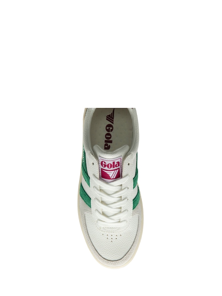 Gola White Green Womens Grandslam Trident Trainers - Image 5 of 5