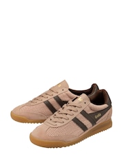 Gola Cameo Dark Brown Womens Tornado Glimmer Metallic Trainers - Image 3 of 5