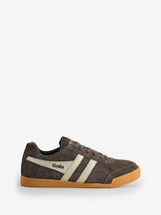 Gola Dark Brown Suede Womens Harrier Mirror Trainers - Image 1 of 1