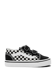 Vans Kids Check Old Skool Black Trainers - Image 1 of 8