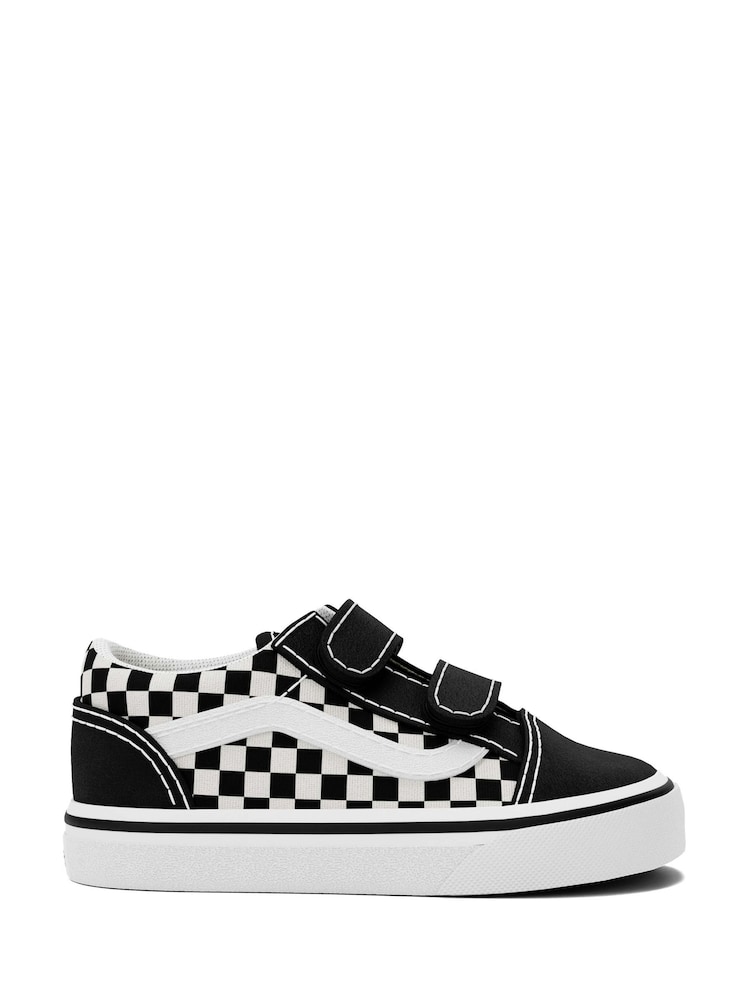 Vans Kids Check Old Skool Black Trainers - Image 1 of 8