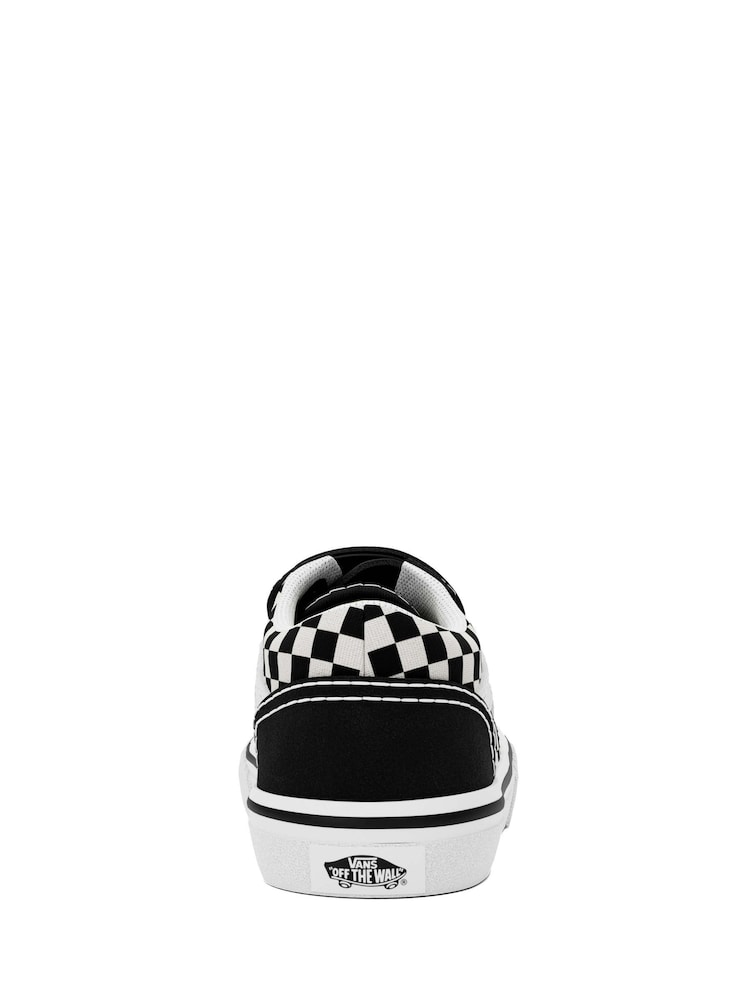 Vans Kids Check Old Skool Black Trainers - Image 2 of 8