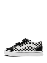 Vans Kids Check Old Skool Black Trainers - Image 3 of 8