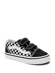 Vans Kids Check Old Skool Black Trainers - Image 8 of 8