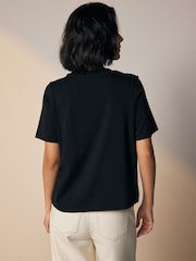 Black Halloween Pumpkin Sparkle Short Sleeve T-Shirt - Image 2 of 7