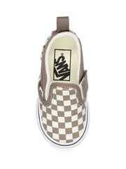 Vans Kids Check Slip On Brown Trainers - Image 2 of 2