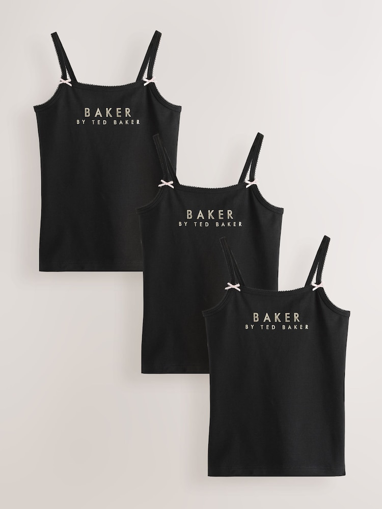črna - Baker by Ted Baker Strappy Vests 3 Pack - Slika 1 iz 8