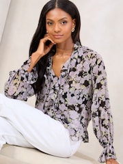 Lipsy Black Ruffle Blouse - Image 1 of 1