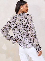 Lipsy Black Ruffle Blouse - Image 4 of 4