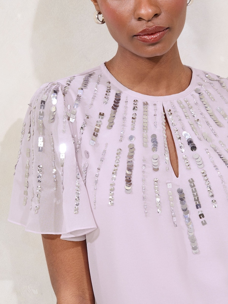 Blusa Lipsy com decote em forma de anjo e mangas compridas - Imagem 2 de 4