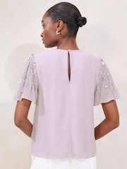 Blusa Lipsy com decote em forma de anjo e mangas compridas - Imagem 3 de 4