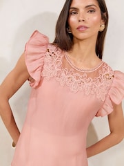 Lipsy Embroidered Short Sleeve Top - Imagem 1 de 4