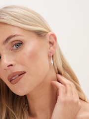 Simply Silver Silver Tone 925 Polished and Cubic Zirconia Long Teardrop Earrings - Image 2 of 3
