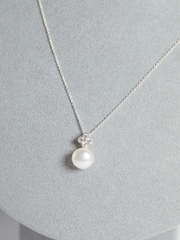 Simply Silver Silver Tone 925 Clover And Pearl Pendant - Image 2 of 4