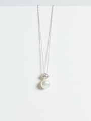 Simply Silver Silver Tone 925 Clover And Pearl Pendant - Image 3 of 4