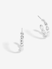 Simply Silver Silver Tone 925 Polished Pebble Hoop Earrings - Image 3 of 3