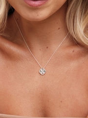 Simply Silver Silver Tone 925 Cubic Zirconia Diamond Cut Clover Pendant - Image 3 of 4